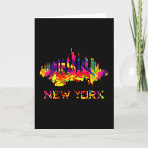 Carte Ciel de New York City coloré