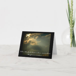 Carte ciel, Quand le Seigneur ferme une porte, quelque p