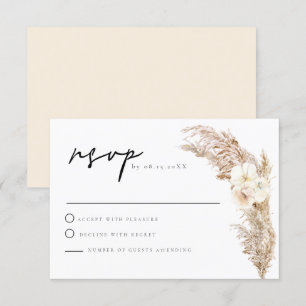Carte CIERA Boho Pampas sec Grass RSVP