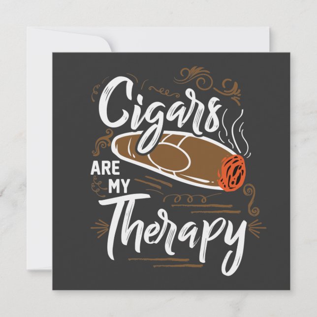 Carte Cigares uniques sont ma citation de thérapie (Devant)