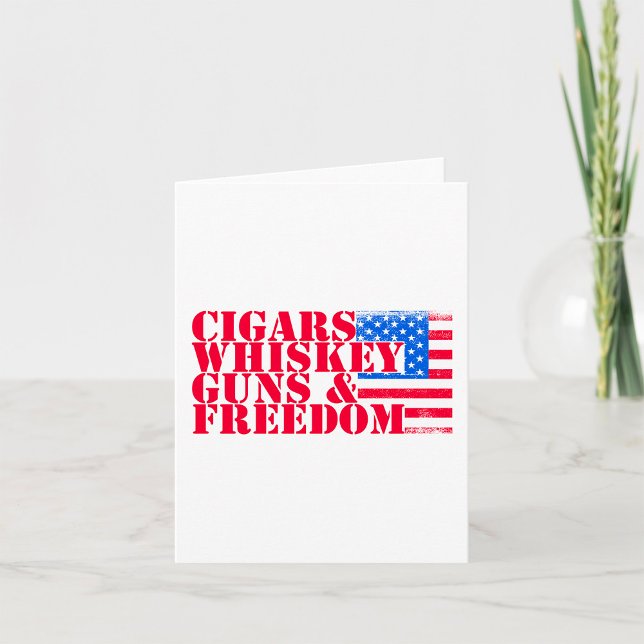 Carte Cigars Whiskey Guns Et Liberté (Créateur téléchargé)