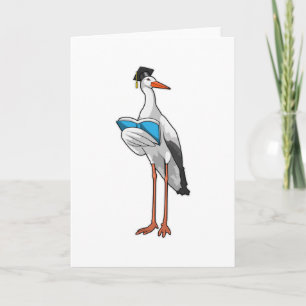 Carte Cigogne enseignante avec livre