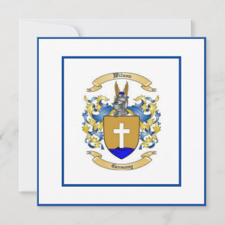 Carte Cimier de la famille Wilson .Armoiries