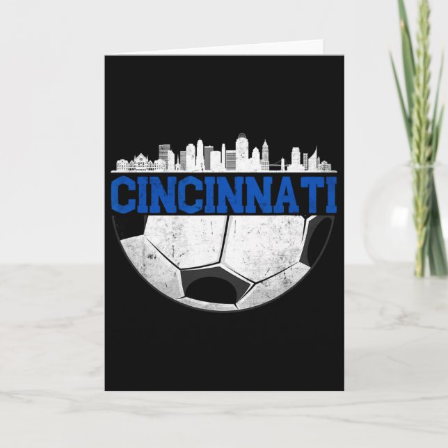 Carte Cincinnati Soccer Distressed Cincy nati  (Devant)