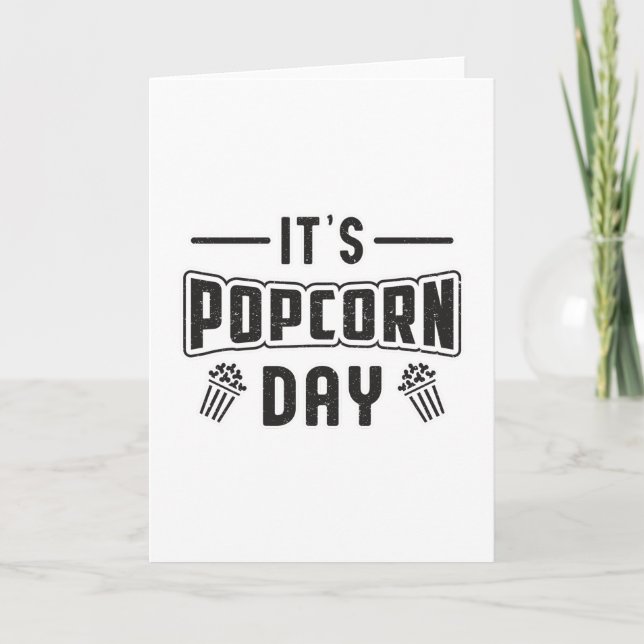 Carte Cinéma Popcorn Day Snack Film Pop Film Cadeau (Devant)