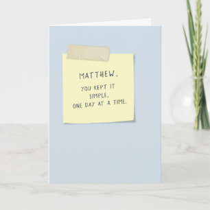 Carte Cinq Ans de Simplicité pour l'Anniversaire