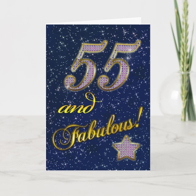 Carte cinquante-cinquième anniversaire pour quelqu'un (Devant)