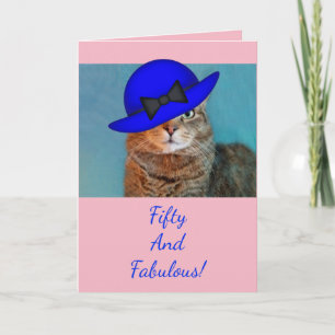 Carte Cinquante Et Fabuleux Glamor Kitty Anniversaire