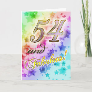 Carte cinquante-quatrième anniversaire pour quelqu'un