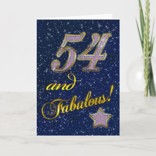 Carte cinquante-quatrième anniversaire pour quelqu'un