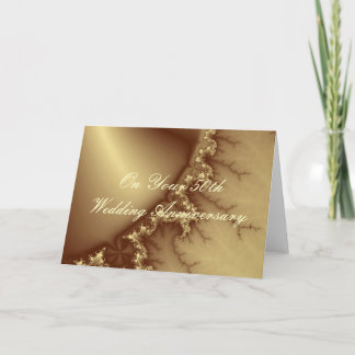 Carte Cinquantième anniversaire de mariage d'or