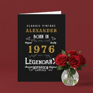 Carte Cinquantième anniversaire personnalisé Né en 1976