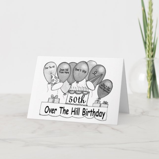 Carte cinquantième Au-dessus de l'anniversaire de (Devant)