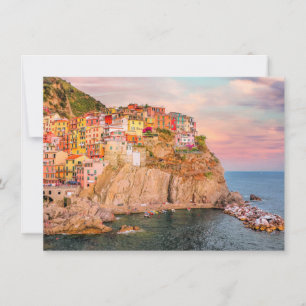 Carte Cinque Terre, coucher de soleil