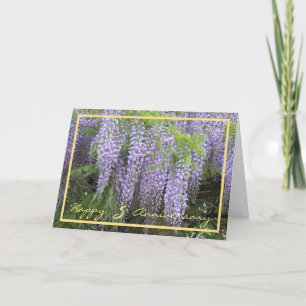 Carte Cinquième Anniversaire Mariage Souhaite Fleurs de 
