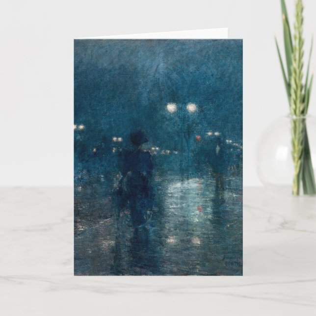 Carte Cinquième avenue Nocturne | Childe Hassam (Devant)