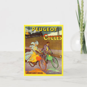 Carte circa 1900 Peugeot bicyclettes et