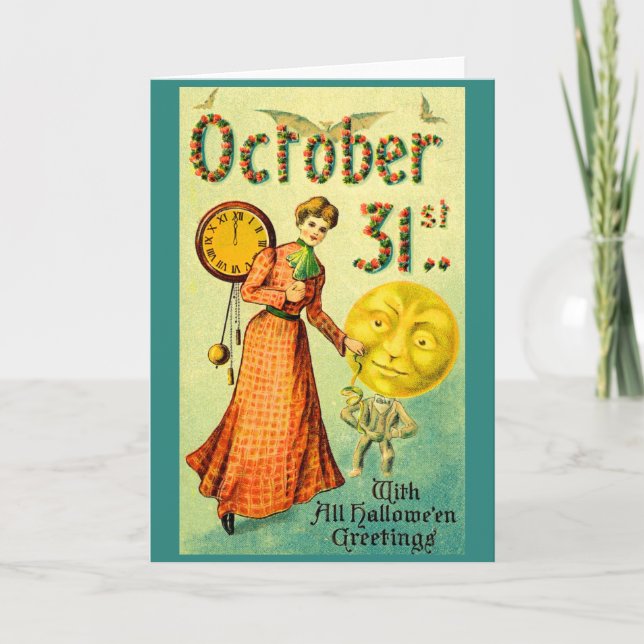 Carte  circa 1905 October 31 with Halloween Greetings (Devant)