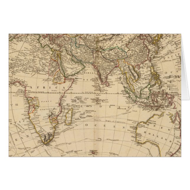 Carte circulaire de l'hémisphère oriental (Devant horizontal)