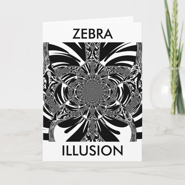 Carte Circulaire Zebra Kaleidoscope Art (Devant)
