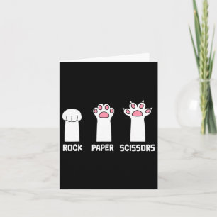 Carte Ciseaux Papier Rocher Pâtes de chat Jeu mignonne P
