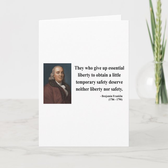 Carte Citation 1B de Ben Franklin (Devant)