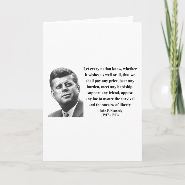 Carte Citation 5b de JFK (Devant)