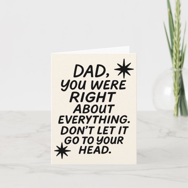 Carte Citation amusante Fête des pères Papa Love Plaisan (Devant)