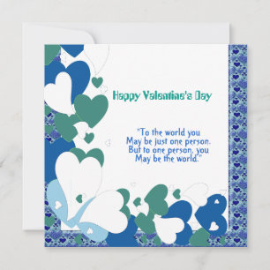 Carte Citation d'amour romantique Balayage Coeur Valenti