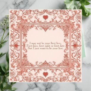 Carte Citation d'amour romantique Rustique en détresse S