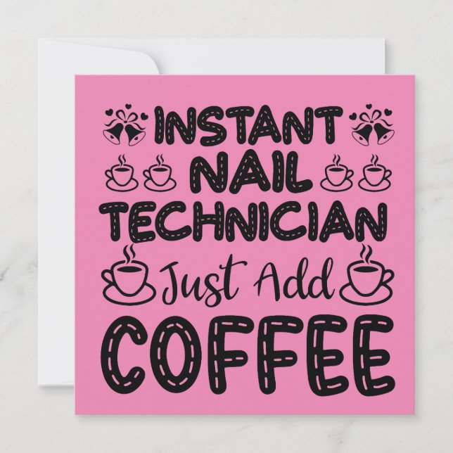 Carte Citation de café de technicien de clou amusant (Devant)