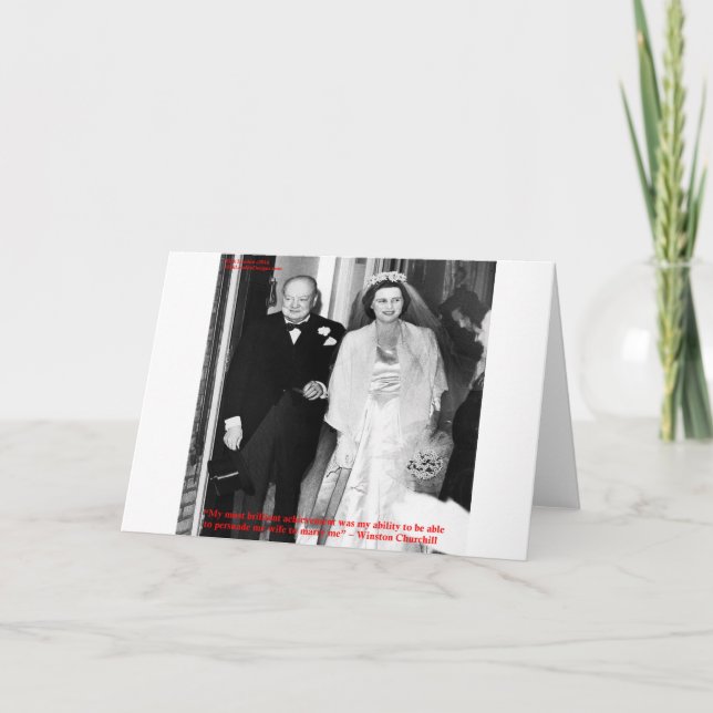 Carte Citation de Churchill & Famous Marriage (Devant)
