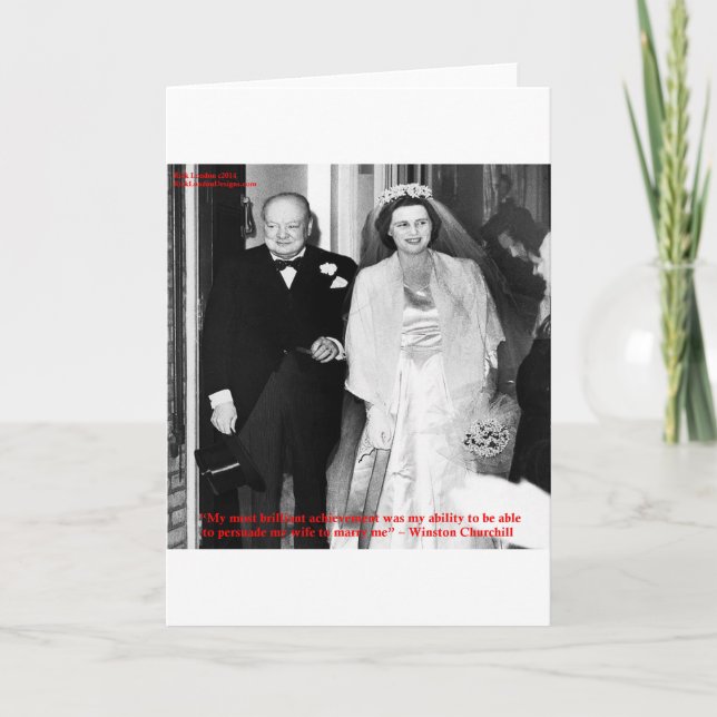 Carte Citation de Churchill & Famous Marriage (Devant)