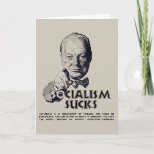 Carte Citation de Churchill :  Le socialisme est nul !