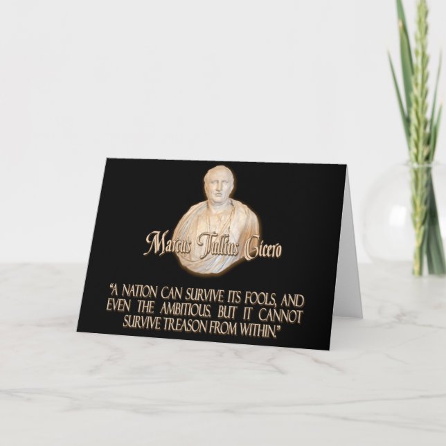 Carte Citation de Cicero sur la trahison (Devant)