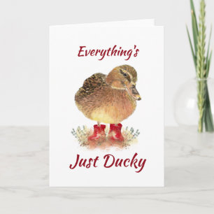 Carte Citation de Cute Duck Fun : "Tout est simplement s