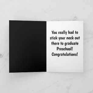 Carte Citation de fin d'études préscolaires amusante Pré
