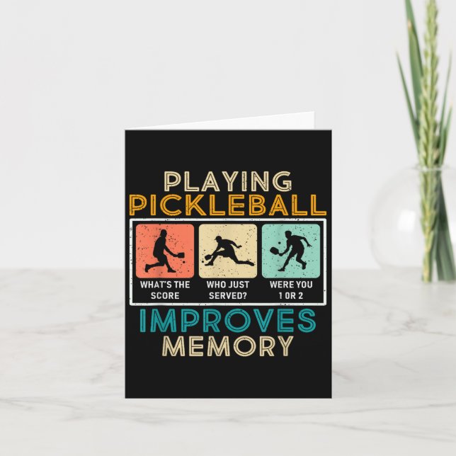 Carte Citation de joueur de pickleball amusant Picklebal (Devant)