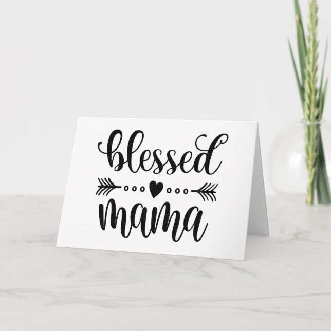 Carte Citation de la Fête des mères de Maman bénie| Cart (Devant)