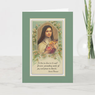 Carte Citation de la petite fleur de St. Therese