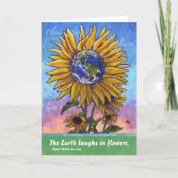 Carte Citation de la Terre tournesol