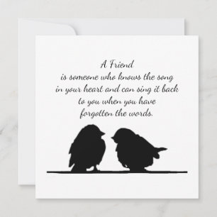Carte Citation de l'ami Chanson dans votre coeur et les