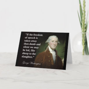 Carte Citation de liberté de parole de George Washington