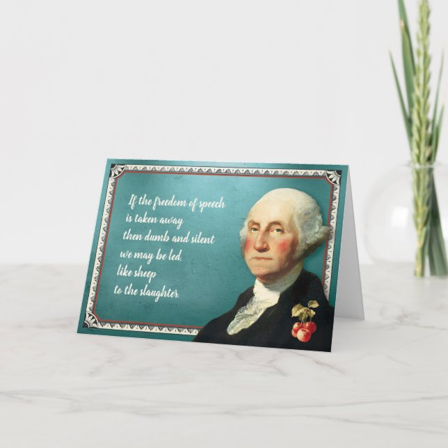 Carte Citation de liberté du Président George Washington (Devant)