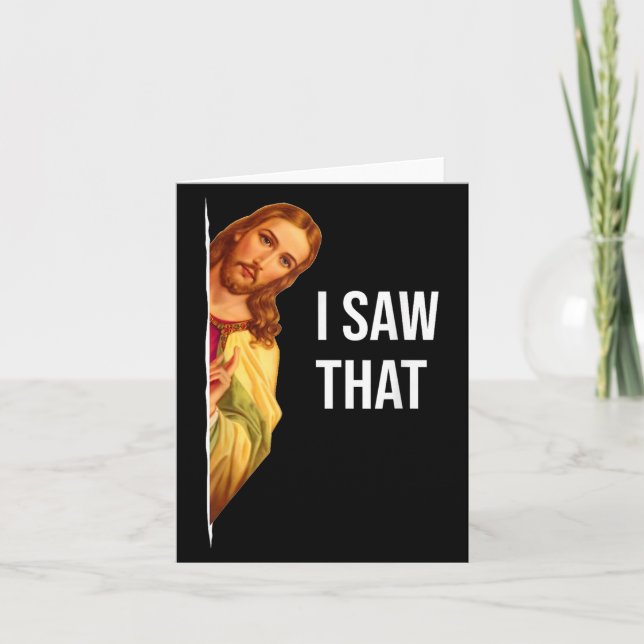 Carte Citation de mème de Jésus amusant - Mens &amp ; Wo (Devant)
