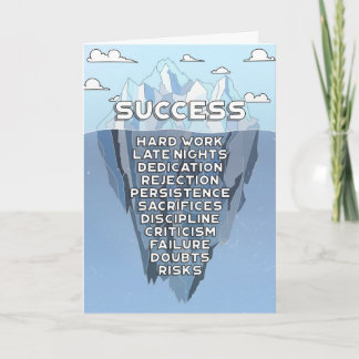 Carte Citation de motivation de montagne de succès d'ice