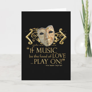 Carte Citation de musique de la Nuit des rois (Version O