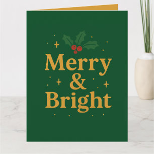 Carte Citation de Noël Merry & Bright