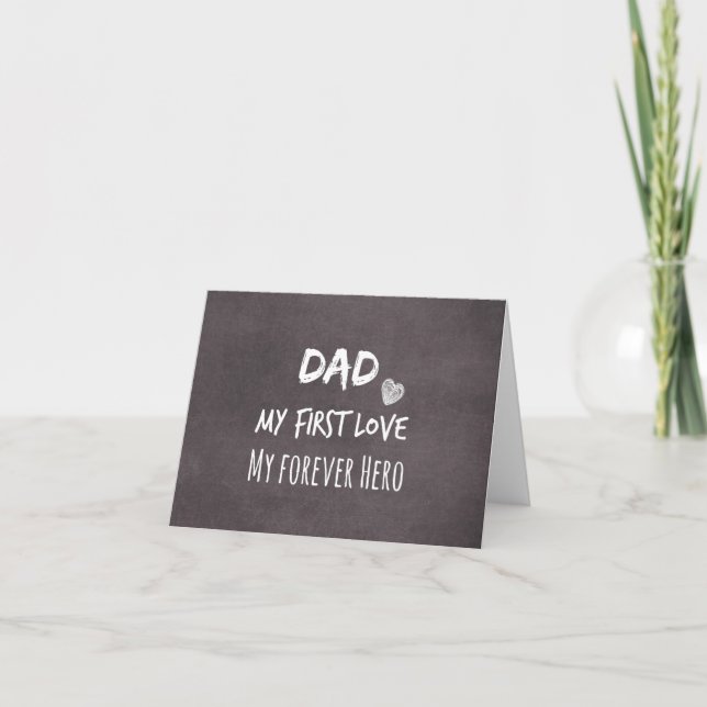 Carte Citation de papa : Ma première passion, mon héros (Devant)
