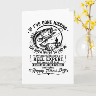 Carte Citation de papa pêcheur drôle Vintage Fête des Pè